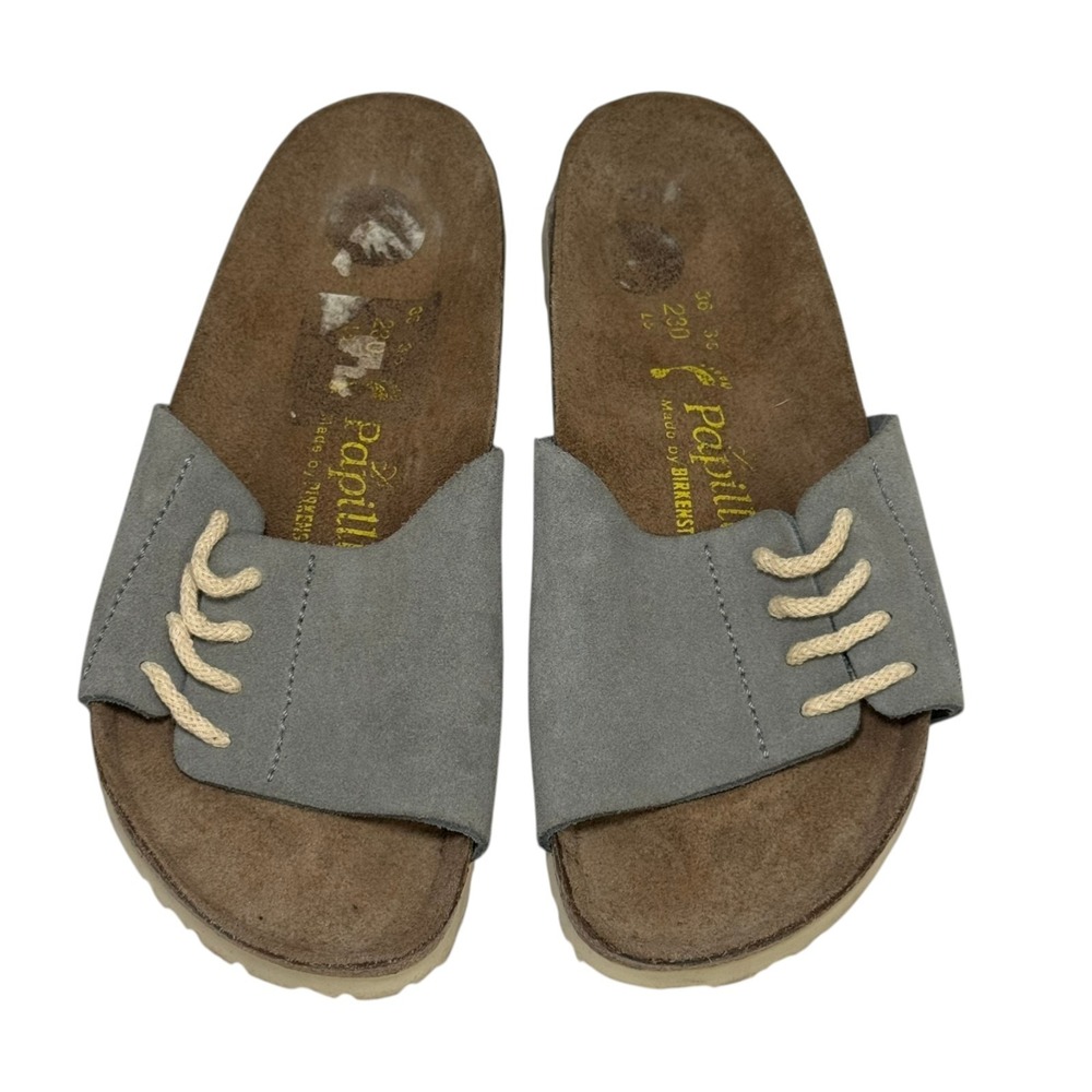 Papillio by Birkenstock Masai Womens Gray Suede Sandals Slides Size 35 US L5 - Picture 3 of 7